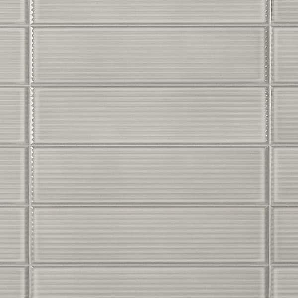 Stacy Garcia Olimar Grooved Grigio 3.93 in. x 15.74 in. Polished Porcelain Wall Tile (7.74 sq. ft./Case)
