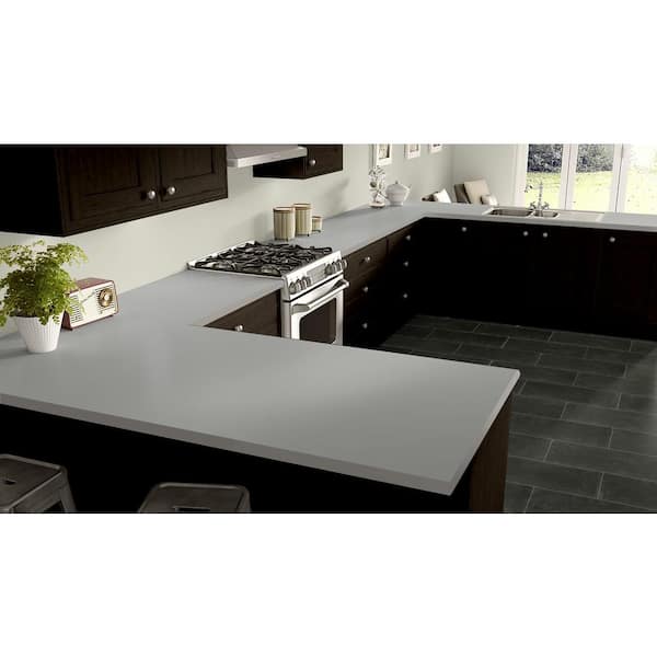 2 in. x 3 in. Laminate Sheet Sample in Dove Grey with Standard Matte Finish