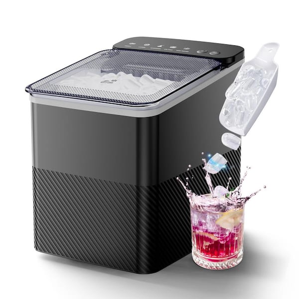 9 in. 26.5lb./24H Bullet Ice Countertop Portable Ice Maker in