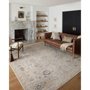 Monroe Natural/Multi 9 ft. 3 in. x 13 ft. Shabby Chic Area Rug