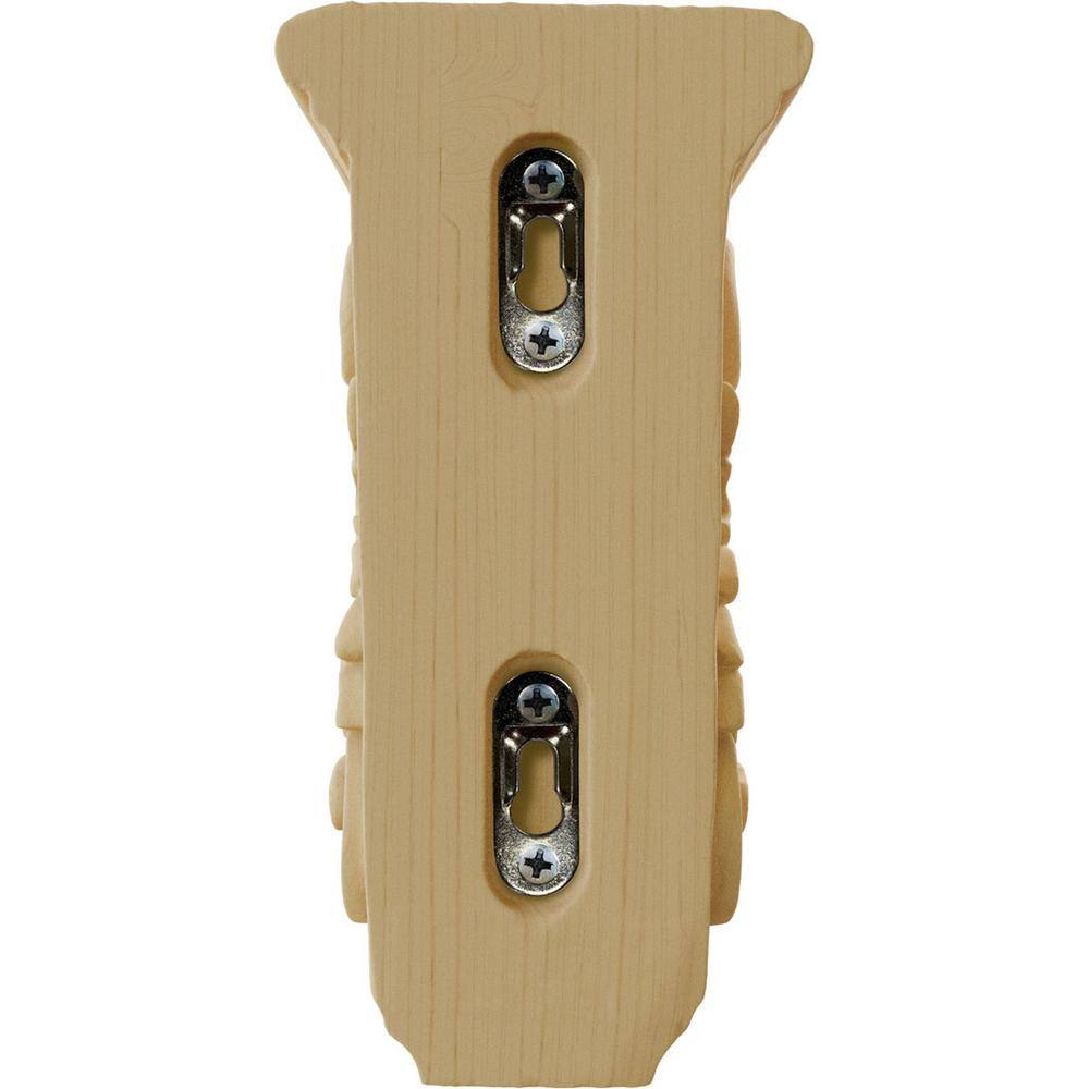 Hand-Carved Alder Wood Small Shell Corbel