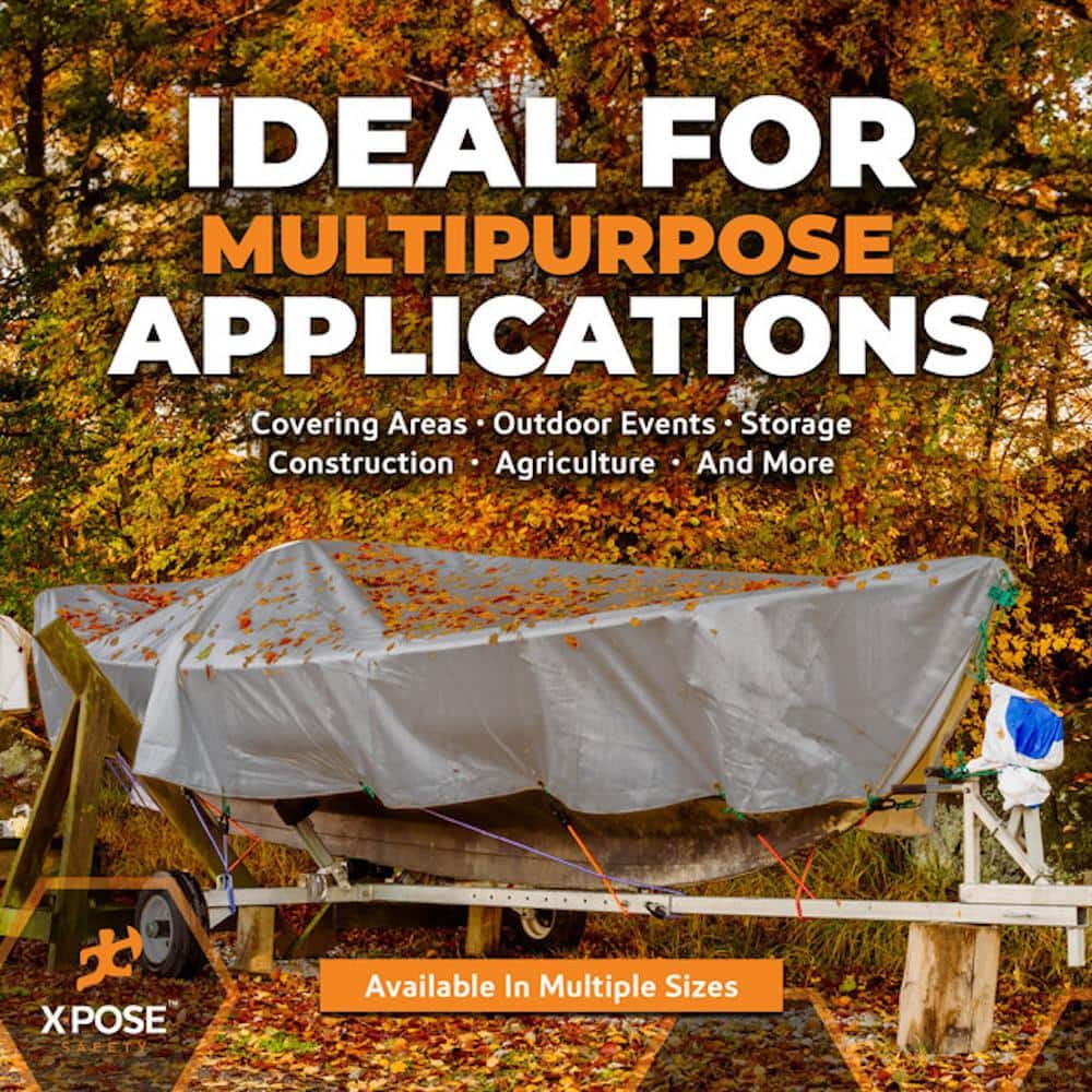 Extra Heavy Duty Silver Polyethylene Tarp 9' x 12'