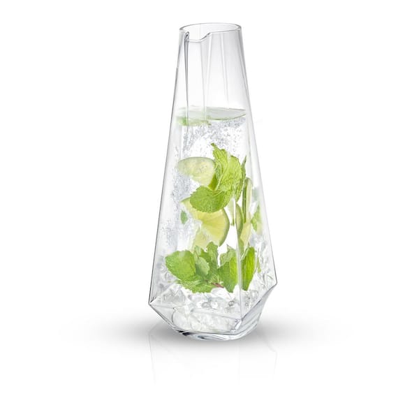 JoyJolt Breeze 50 fl.oz Clear Glass Drink Water Pitcher with