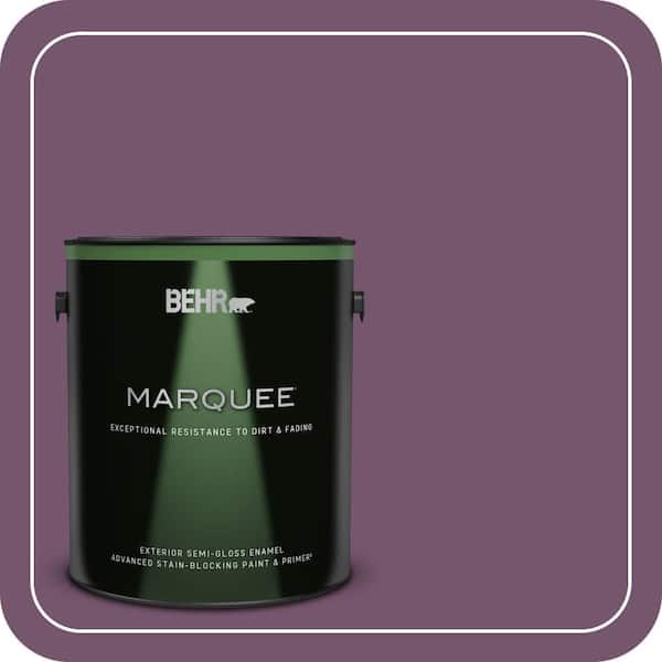 BEHR MARQUEE 1 gal. #PMD-87 Exotic Orchid Semi-Gloss Enamel Exterior Paint & Primer