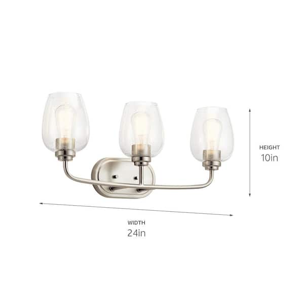 Kichler Valserrano 3-Light Brushed Nickel Traditional Chandelier