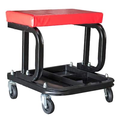 265 lbs. Rolling Mechanics Creeper Seat with Divided Organizer and Tool Tray