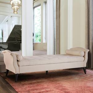 Robinson Sky Neutral Plush Tufted Daybed