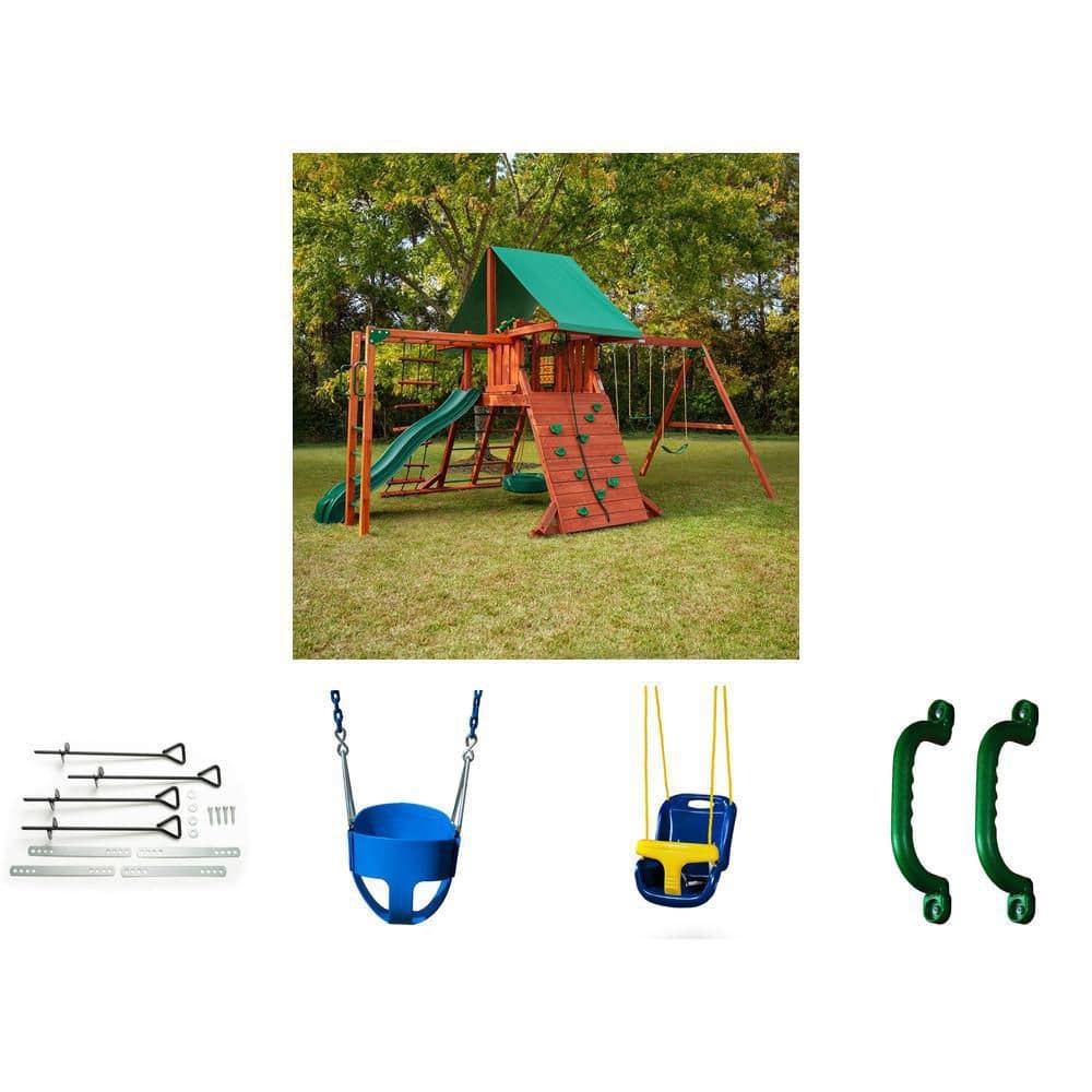 Gorilla Playsets Green Plastic Safety Handles (2-Set) 07-0005-G