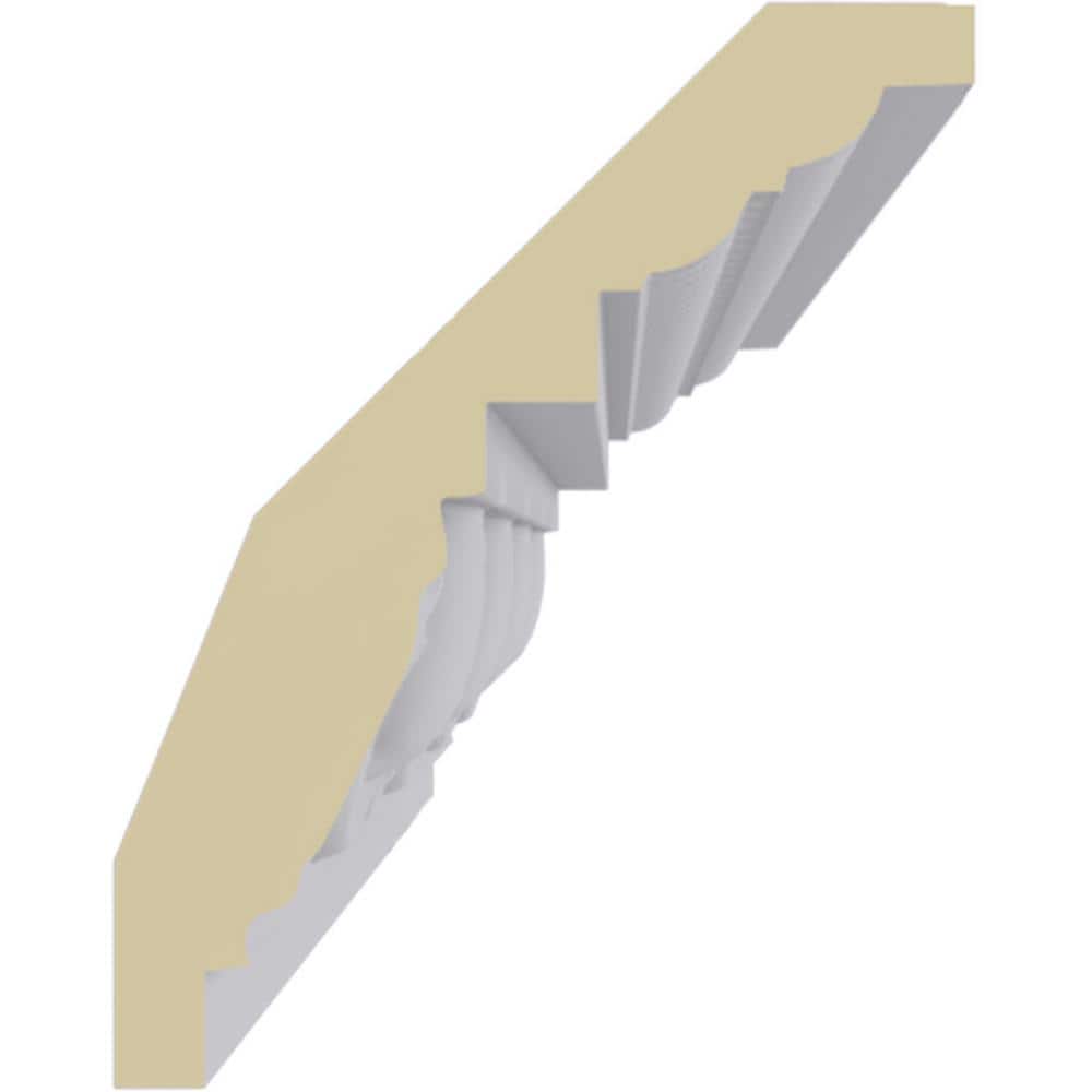 Edinburgh Primed Architectural Crown Moulding 7-ft 10-1/2-in