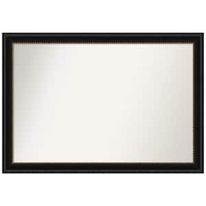 Manhattan Black 40 in. W x 28 in. H Rectangle Non-Beveled Framed Wall Mirror in Black