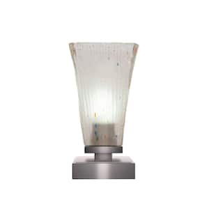 Quincy 8.75 in. Graphite Accent Lamp with Glass Shade