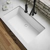 Karran QU- 812 Quartz 32.5 in. Large Single Bowl Undermount Kitchen Sink in White QU-812-WH