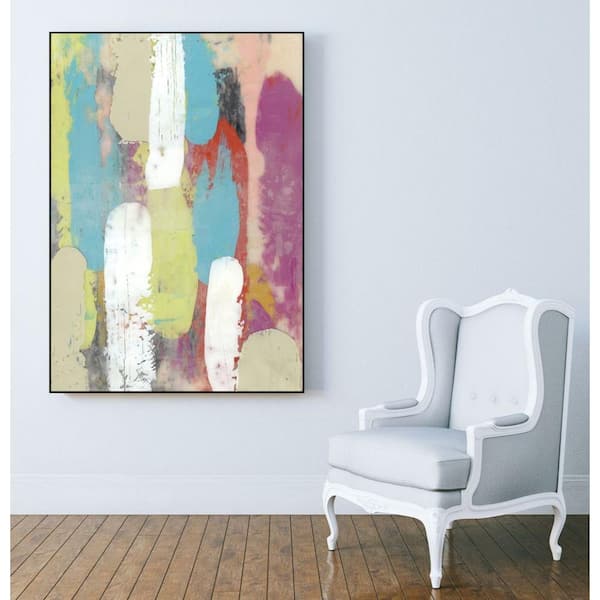 Unbranded 30 in. x 40 in. "Swatch Layers I" by Jennifer Goldberger Framed Wall Art