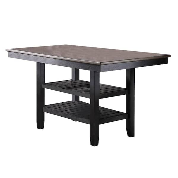 Benjara Modern Style 40 In. Brown Wooden 4-Legs Counter Height Dining ...