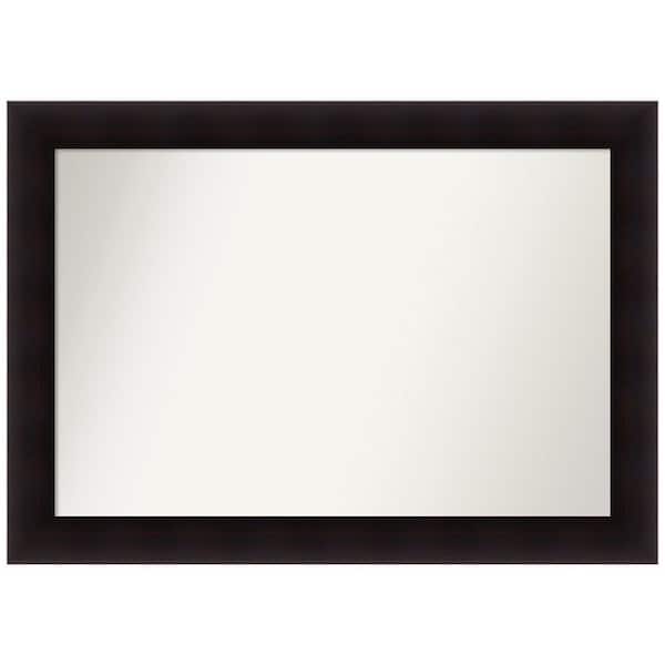 Amanti Art Portico Espresso 41.5 in. W x 29.5 in. H Non-Beveled Wood Bathroom Wall Mirror in Brown
