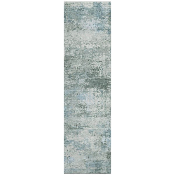Chantille Machine Washable Indoor/Outdoor Abstract ACN2370 Sage 2 ft. x 7 ft. Runner Rug