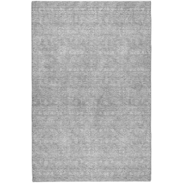 Dream Shag Premium Machine Washable Abstract ADS703 Gray 3 ft. x 5 ft. Area Rug