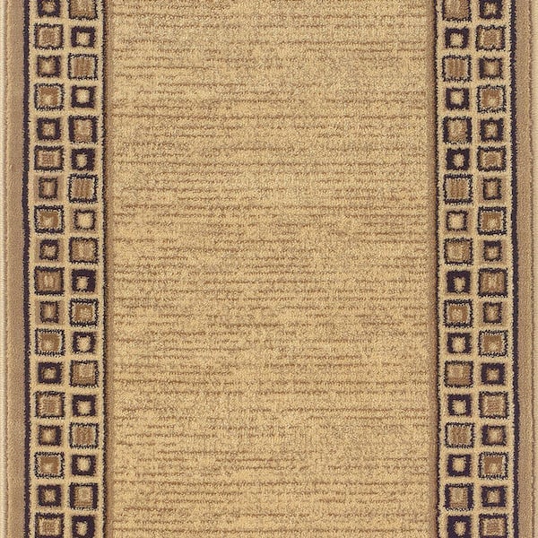 Stratford Geo Block Black 26 in. x Your Choice Length Stair Runner