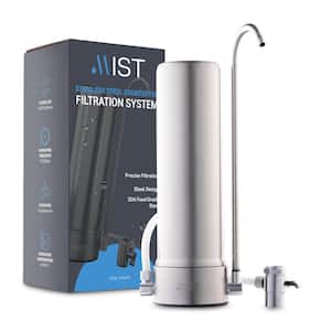 Countertop Water Filtration System with 5 Stage Filtration in Stainless Steel, 8,000 Gal. Capacity
