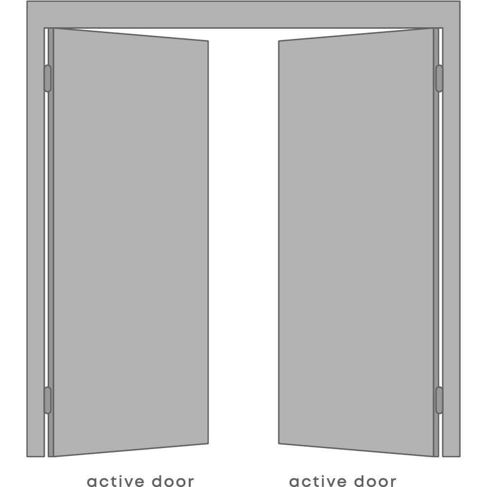 Bianco Noble Frosted Glass Pine Wood Double Prehung French Door