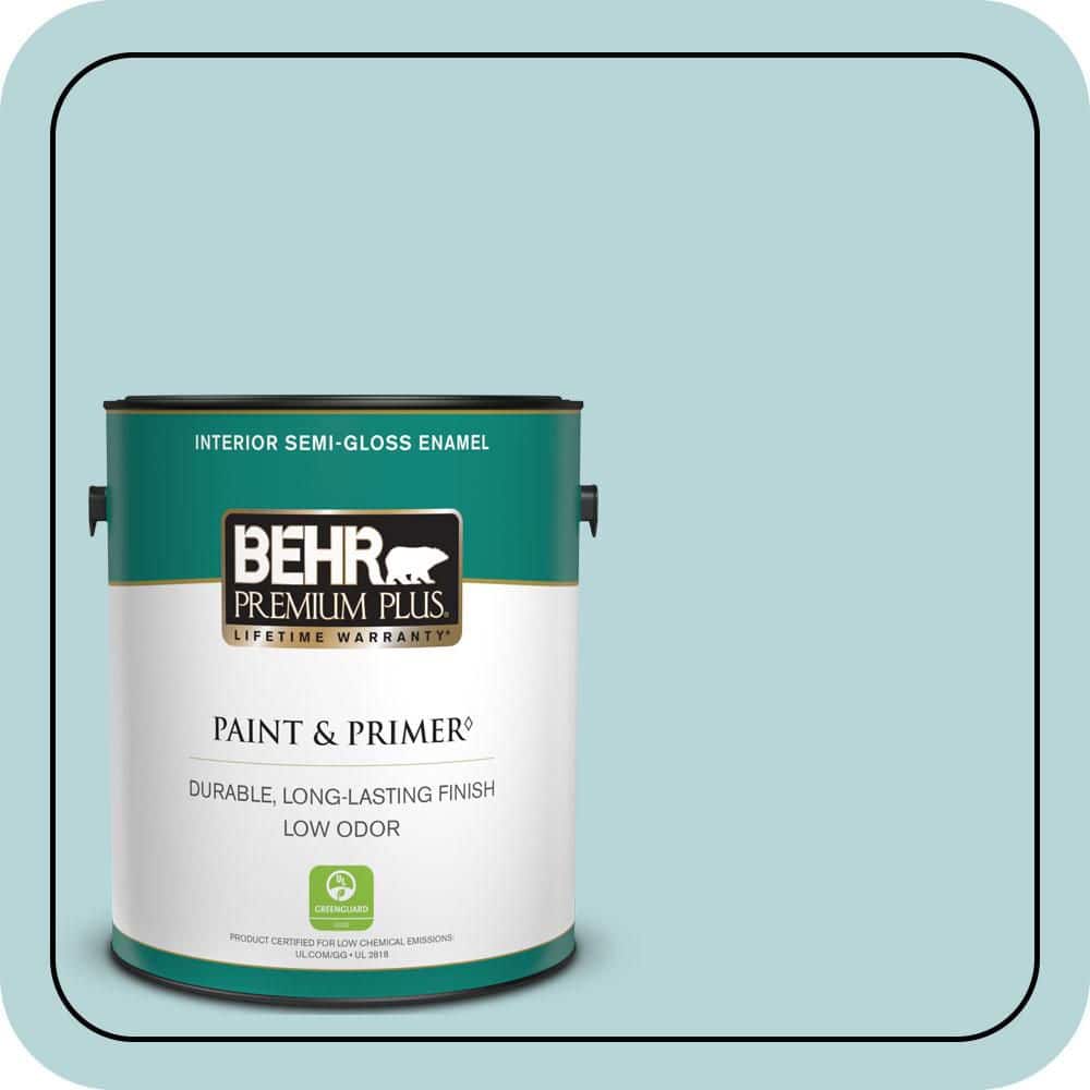 1 gal. #510E-2 Rhythmic Blue Semi-Gloss Enamel Low Odor Interior Paint & Primer price history on PriceWatchPro