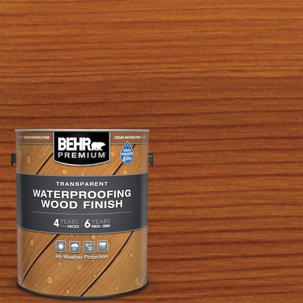 BEHR PREMIUM 1 gal. Cedar Naturaltone Transparent Waterproofing Exterior Wood Finish