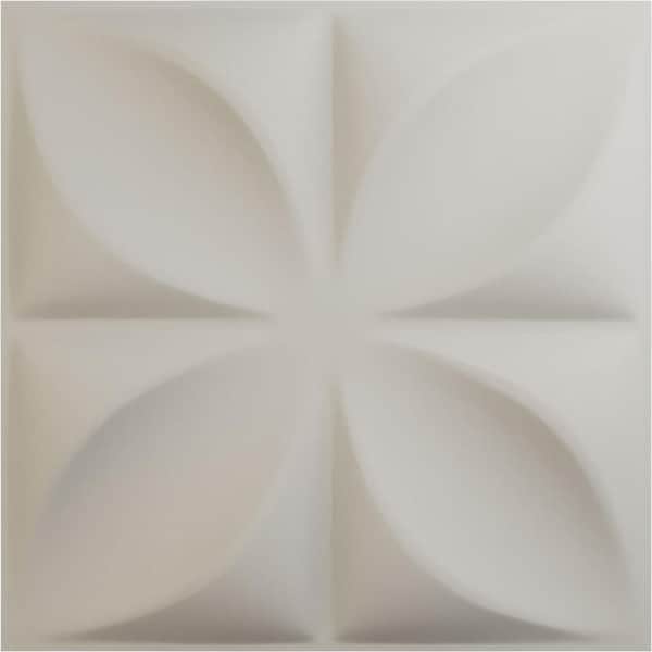Ekena Millwork 19-5/8"W x 19-5/8"H Alexa EnduraWall Decorative 3D Wall Panel, Satin Blossom White (Covers 2.67 Sq.Ft.)
