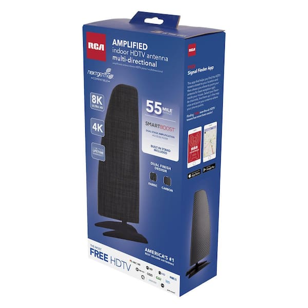 RCA UHF Amplified HDTV Multi-Directional Indoor Antenna ANTD2E