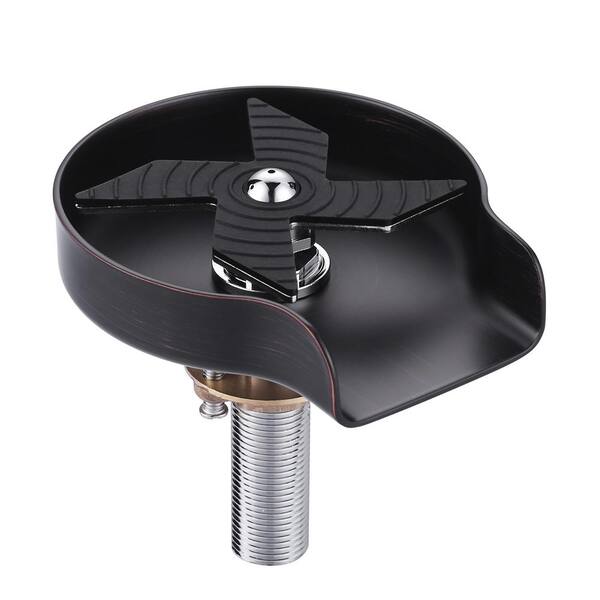 IVIGA Stainless Steel Glass Rinser Cup Washer with Silicone Blade and Supply Lines for Kitchen Sinks in Oil Rubbed Bronze