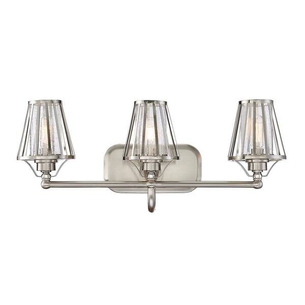 Filament Design 3-Light Satin Nickel Bath Light