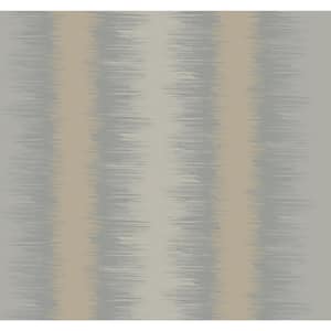 Dark Grey Quill Stripe Unpasted Paper Matte Wallpaper, 27 in. by 27 ft.