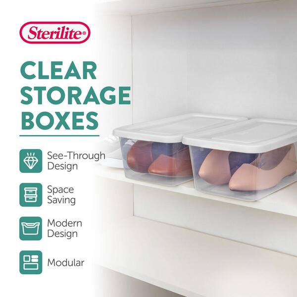 Sterilite 6 qt. Storage Box, Stackable Plastic Container, Home Organizer (36-Pack)