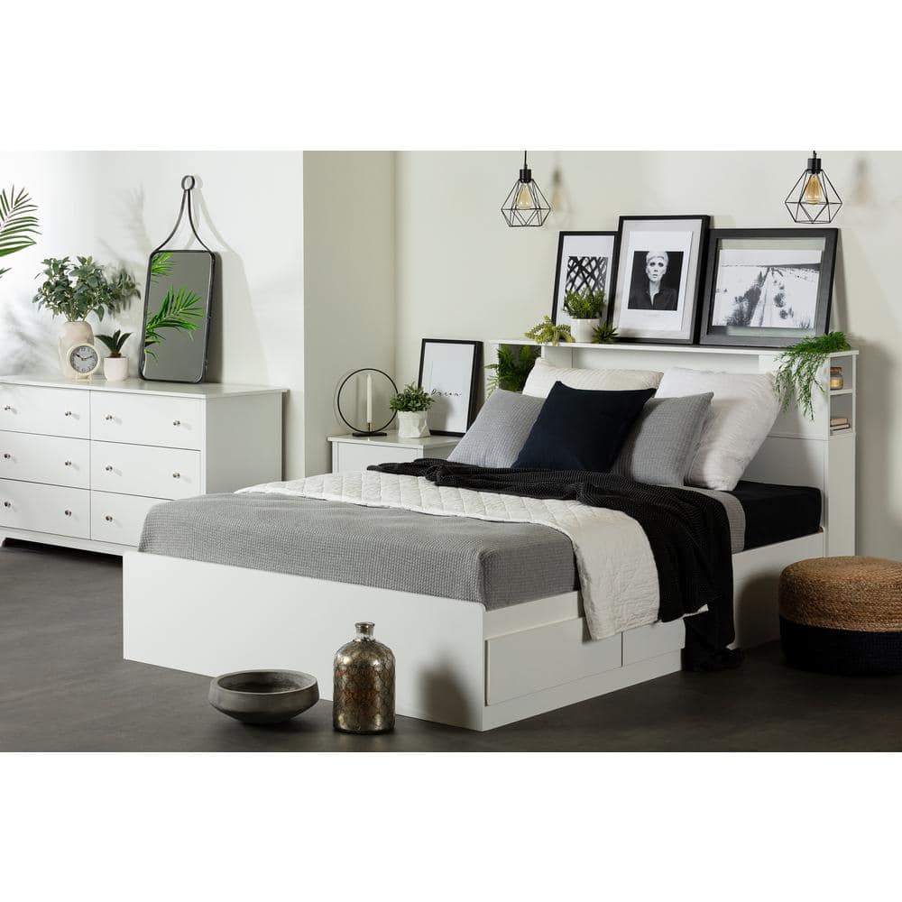 Vito Pure White 6-Drawer Contemporary Double Dresser