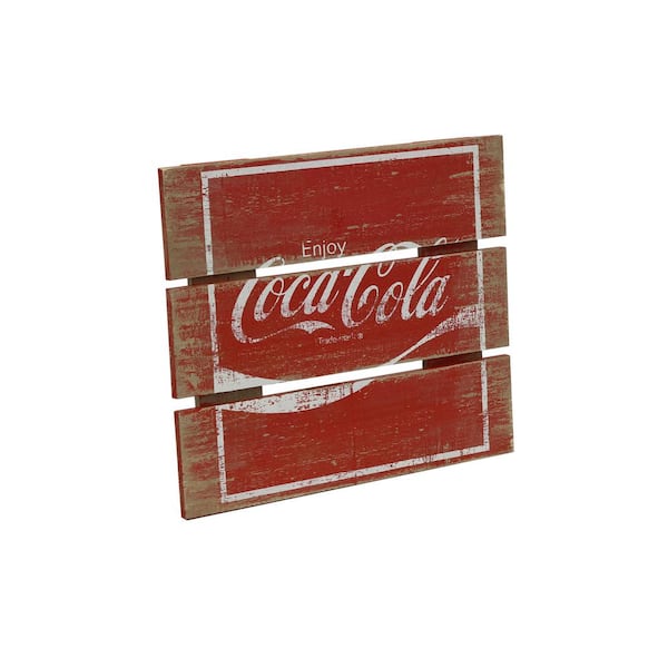 Crates & Pallet 14 in. x 12 in. x 0.75 in. Coca-Cola Small Pallet in Vintage Red