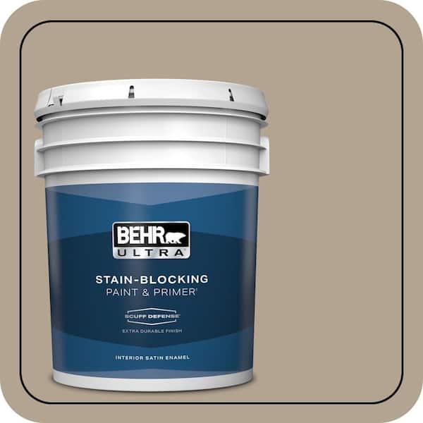 BEHR ULTRA 5 gal. #T11-7 Fretwire Extra Durable Satin Enamel Interior Paint & Primer
