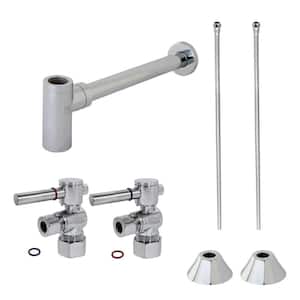 Trimscape Modern Plumbing Sink Trim Kit 1-1/4 in. Brass with Bottle Trap and Drain in Polished Chrome