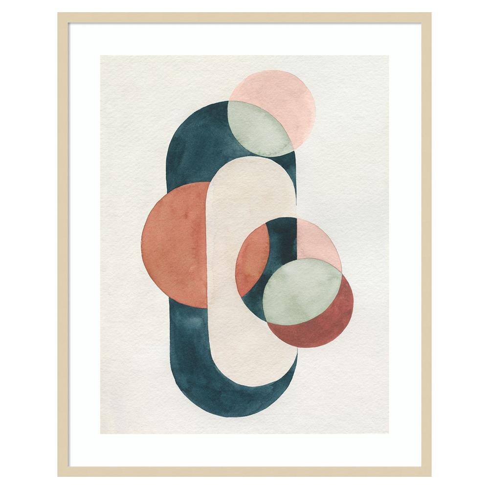 Loops and Bounds II by Grace Popp 33 in. W x 41 in. H. Wood Framed Wall Art Print Framed in Brown price history on PriceWatchPro