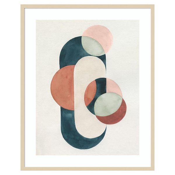 Amanti Art Loops and Bounds II by Grace Popp 33 in. W x 41 in. H. Wood Framed Wall Art Print Framed in Brown