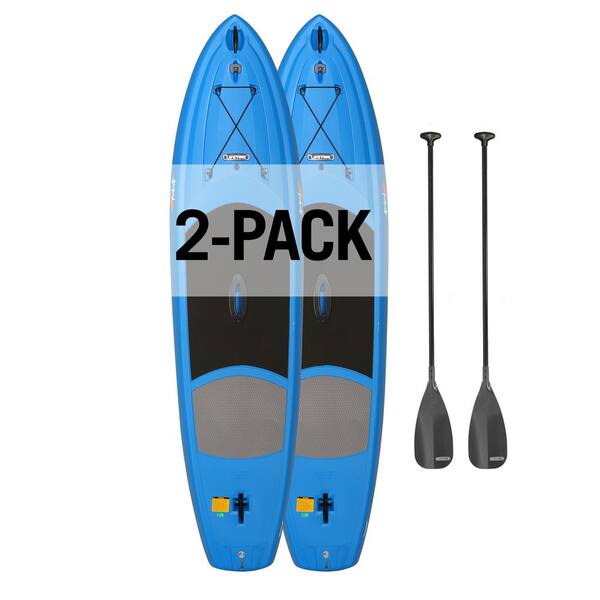 Lifetime Amped 132 in. Paddleboards with Paddles in Blue (Pack of 2)