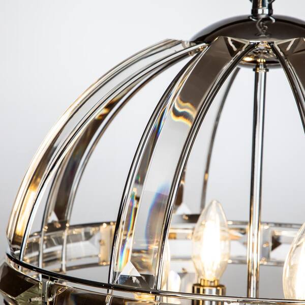 Aloa Decor 4 Light Modern Chrome Globe Chandelier Fixture Glam Crystal Pendant Lighting In H70651019 Aloa Decor 4 Light Modern Chrome Globe, Crystal Chandelier Cleaner Bunnings