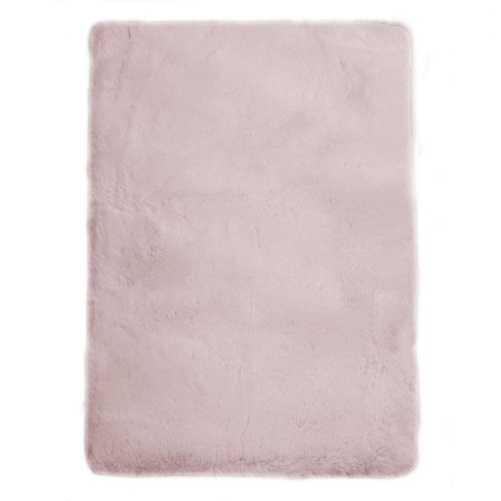 Mmlior Faux Rabbit Fur Pink 5 ft. x 7 ft. Fluffy Cozy Furry Area Rug price history on PriceWatchPro