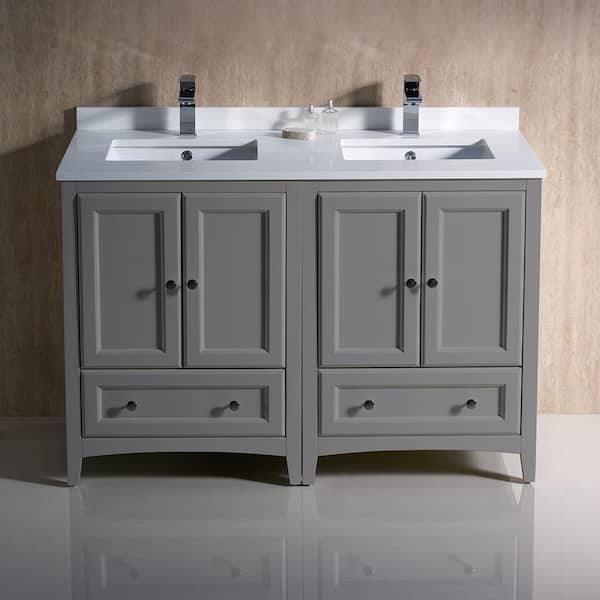 Fresca Oxford 48 In Traditional Double, Home Depot Double Vanity 48