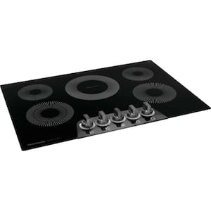 Gallery 30 in. Radiant Electric Cooktop in Black Stainless Steel with 5 Burner Elements, including Dual Burner