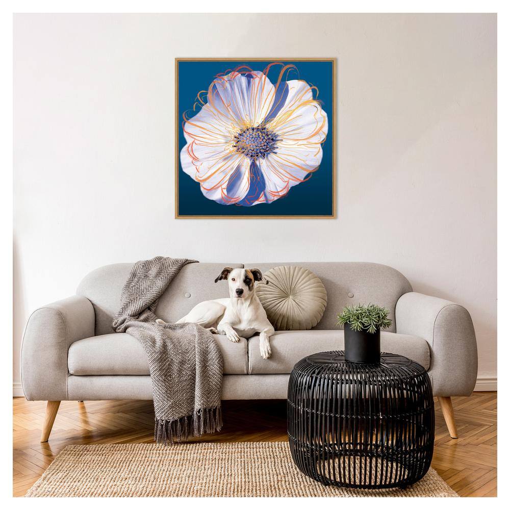 Flower Pop Pastel II Abstract Canvas Print with Maple Frame