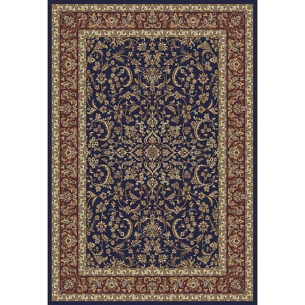Noble Navy 8 ft. x 10 ft. Traditional Floral Oriental Area Rug
