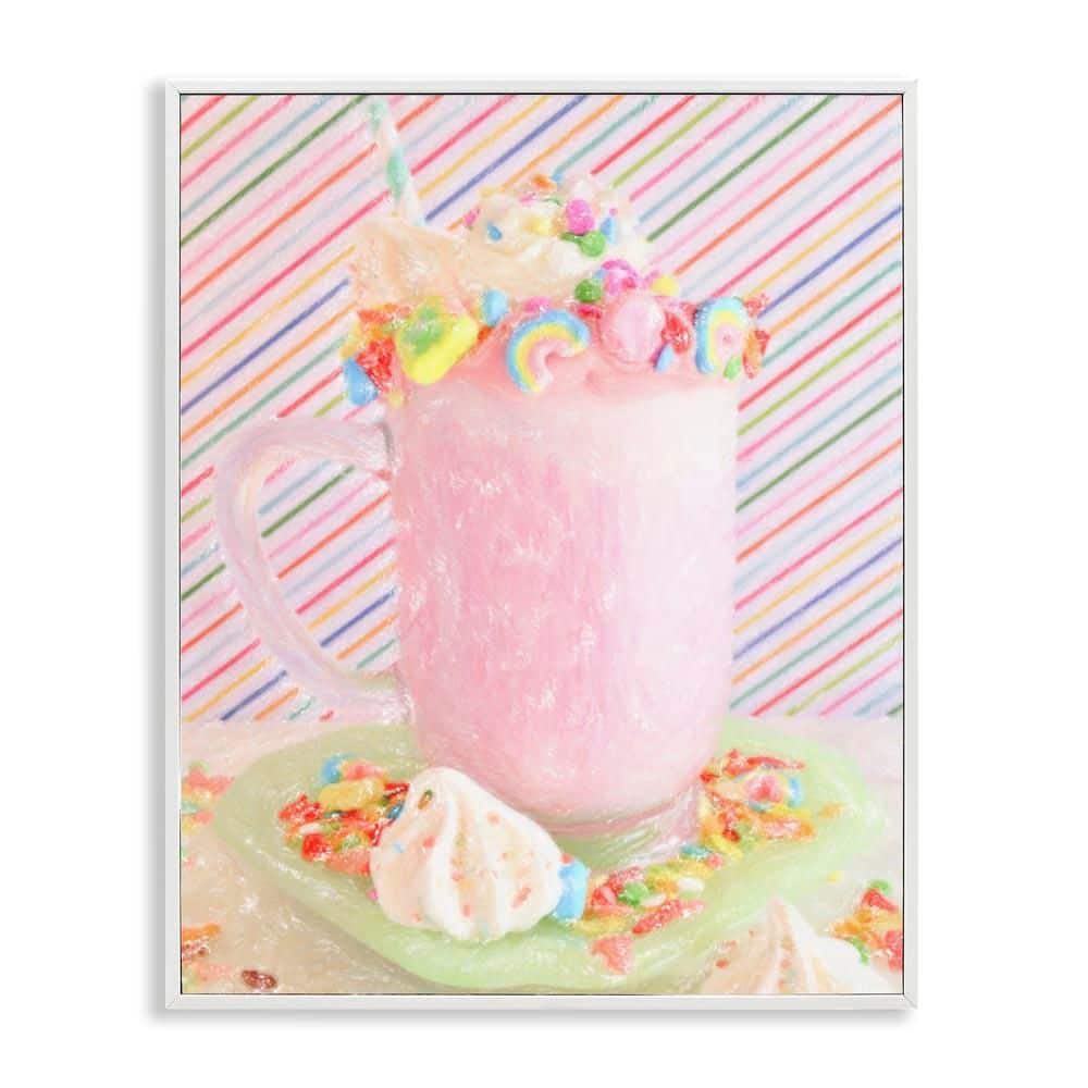 Stupell Industries Sweet Dreams Milkshake by Graffi*tee Studios White ...