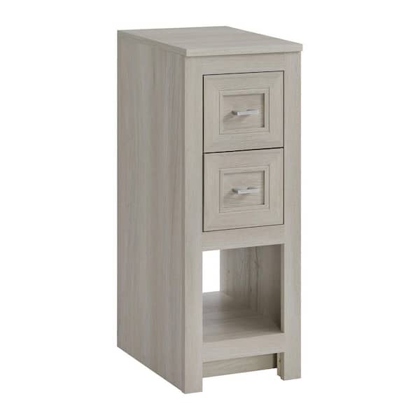 Burkett 12 in. W x 16.75 in. D x 32 in. H Sandstone Beige Bath Small Floor Linen Cabinet