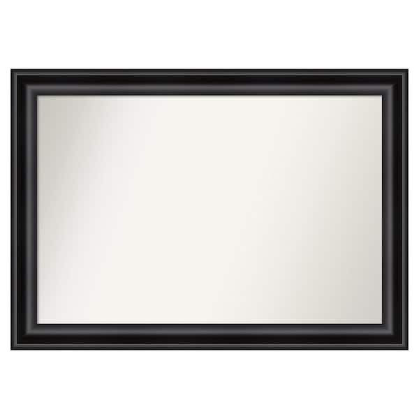 Amanti Art Grand Black 47.75 in. W x 33.75 in. H Custom Non-Beveled Recycled Polystyrene Framed Bathroom Vanity Wall Mirror