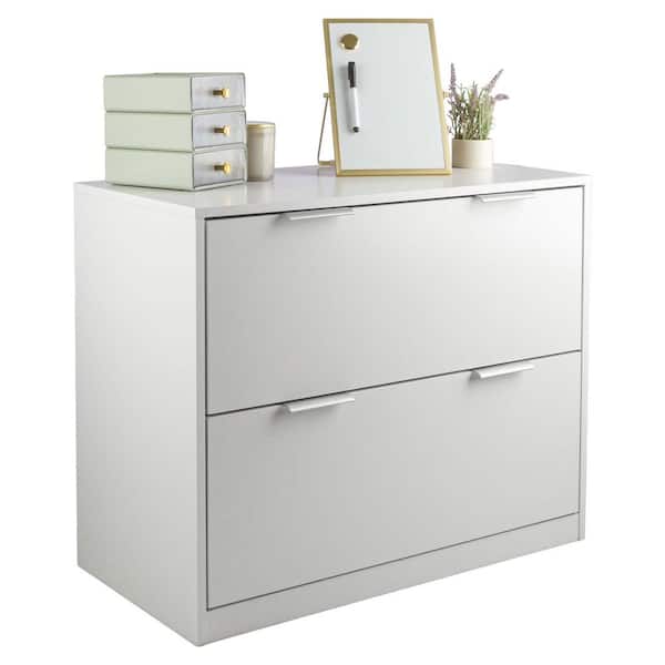 2 Drawer Lateral File Cabinet, White
