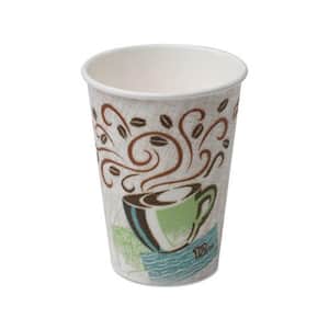 PerfecTouch 12 oz. Disposable Paper Cups, Hot Drinks, Coffee Haze Design, 50/Sleeve, 20 Sleeves/Carton